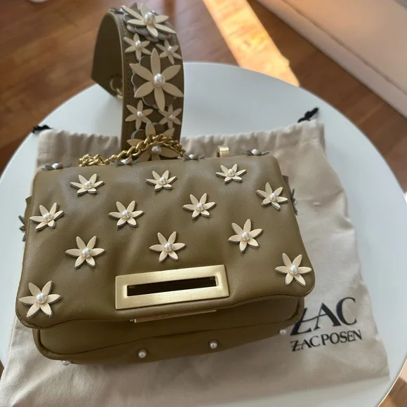 Zac Zac Posen Mini Arthette Beaded Leather Shoulder Bag with Dust Bag - Picture 8 of 8